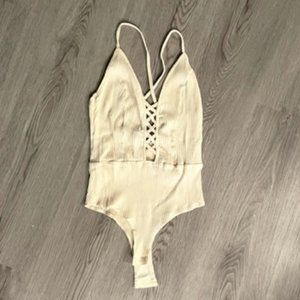 Criss-cross, Open Back Bodysuit